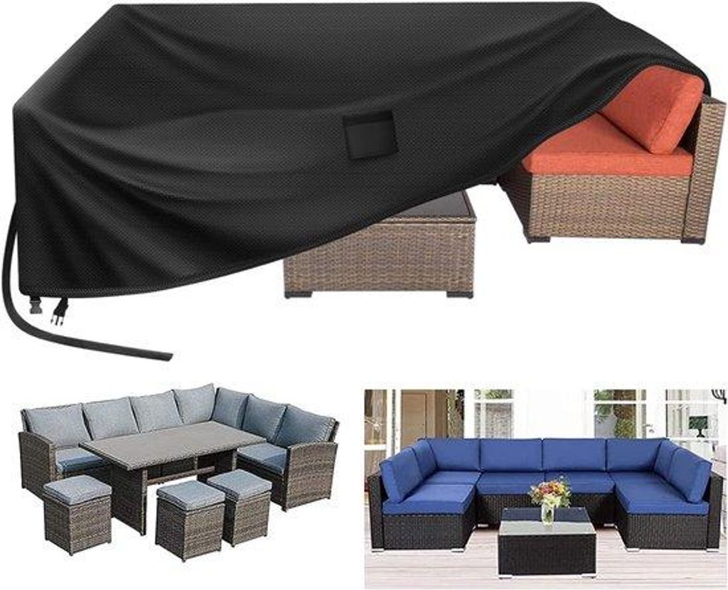 Ibenzoa Schutzhülle für Gartenmöbel – 250 x 210 x 90 cm, 420D Oxford, wasserdicht, UV-beständig & winddicht, passend für Stühle, Sofa und...