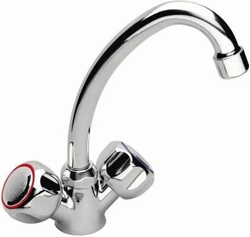 Robinet lavabo chromé anti-calcaire et durable contre les fuites d'eau