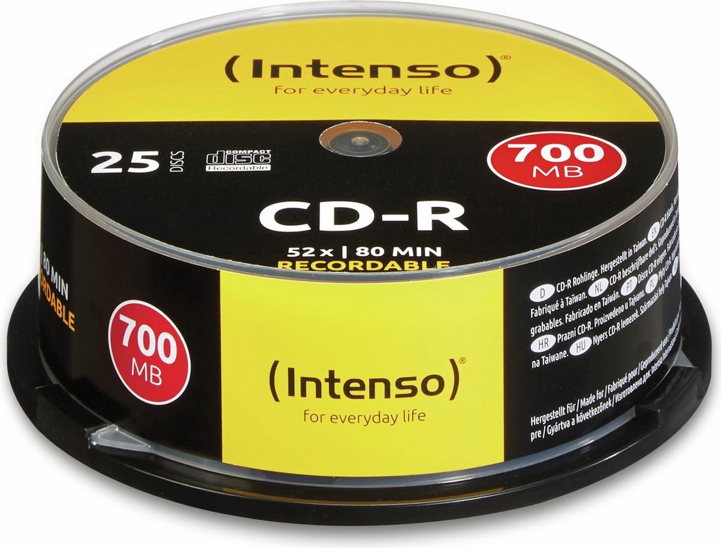 Intenso CD-R 700MB/80min 52x Speed - 25stk Cake Box Produktbild 