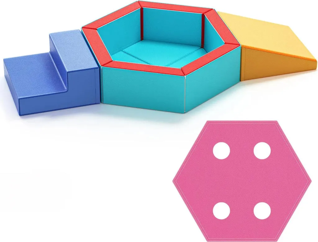 Kit de motricité en mousse souple pour jeu sécurisé enfant coloris bleu