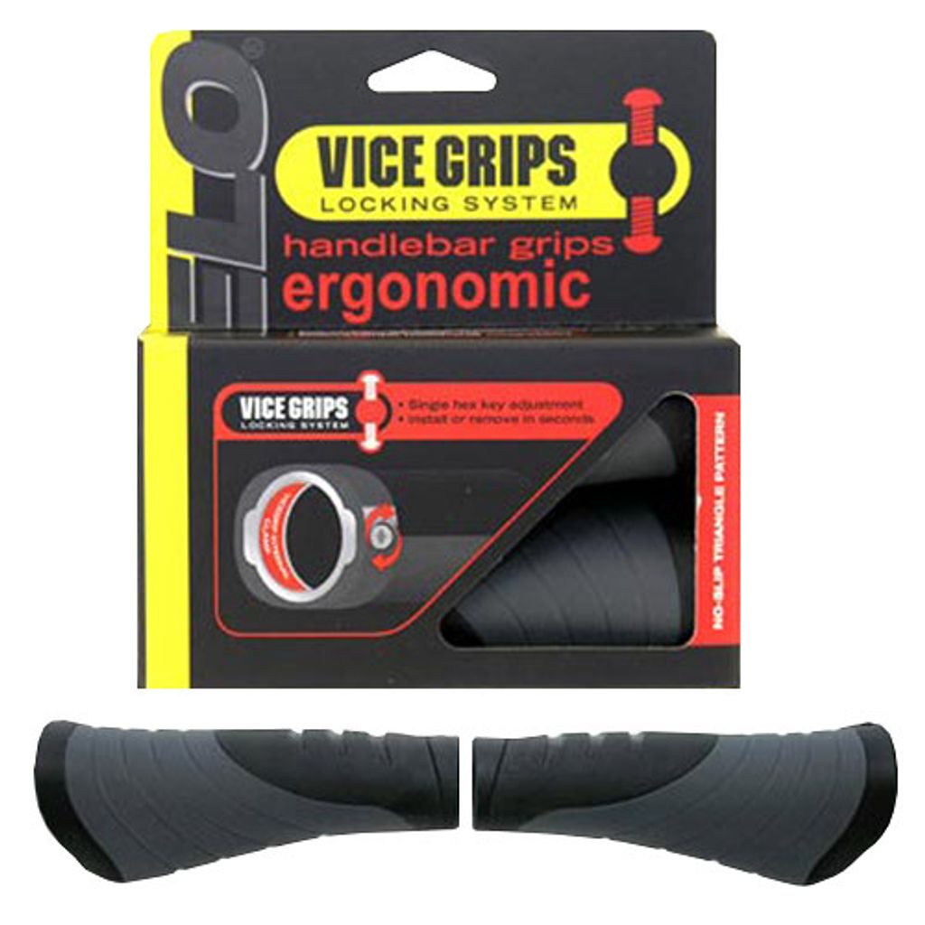 Manopole bici ergonomiche Lock-On Velo Ergogel D3 nere e grigie Manopole bici ergonomiche Lock-On Velo Ergogel D3 nere e grigie