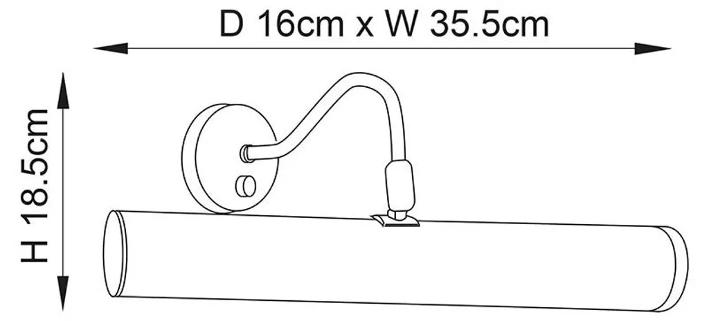 Applique murale laiton sans travaux interrupteur Turner double E14