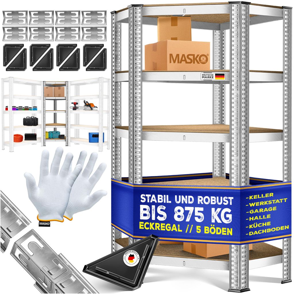 Étagère d'angle MASKO®, étagère de stockage, étagère pour Image du produit 