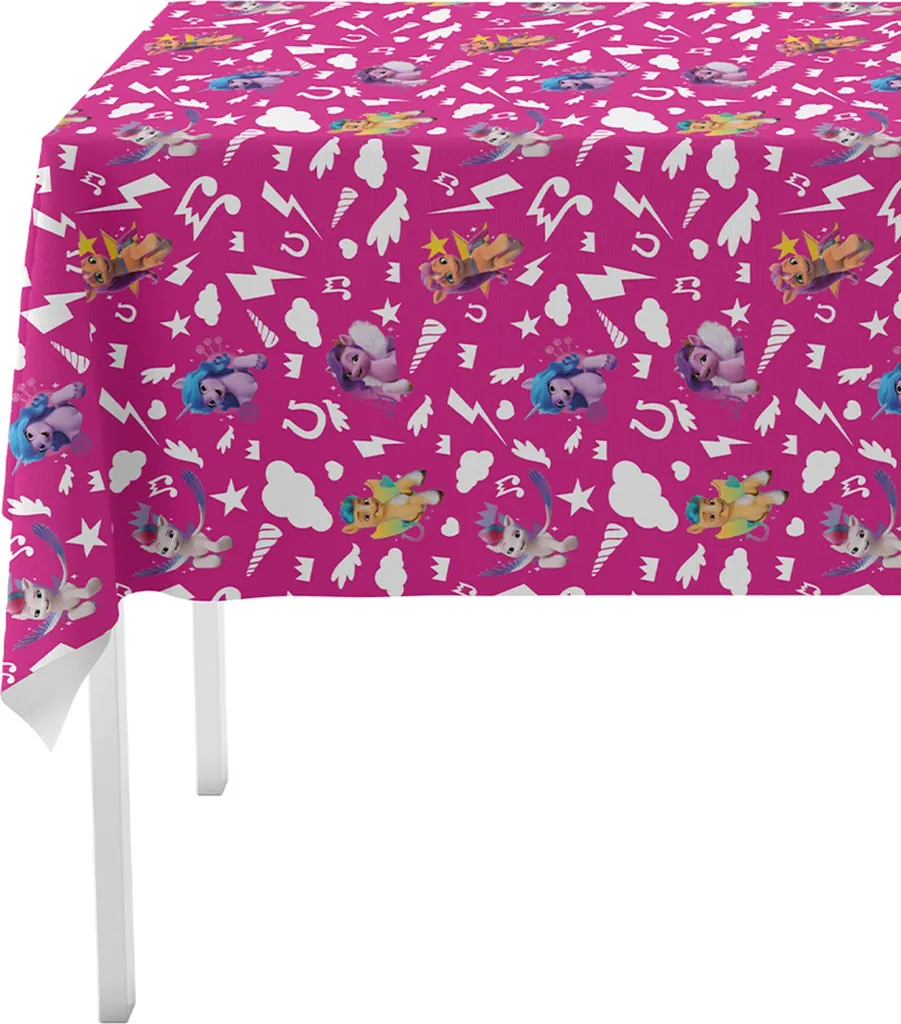 Gonna Da Tavolo Rettangolare Con Volant E Unicorno Per Feste Di Compleanno - 2,7 M (Lunghezza) X 76 Cm (Altezza), Colorato