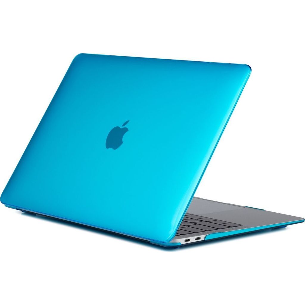 Mobigear Glossy MacBook Air 13 Zoll (2018-2020) Hardcase Hülle MacBook Case - Blau - Model A1932 / A2179 / A2337