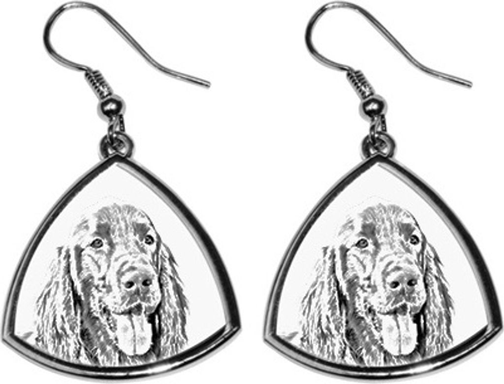 English Setter, Englischer Setter I - Hund Ohrringe, hängende Ohrringe mit Bild, personalisierter Schmuck mit dem Aufdruck der Marke Art-Dog
