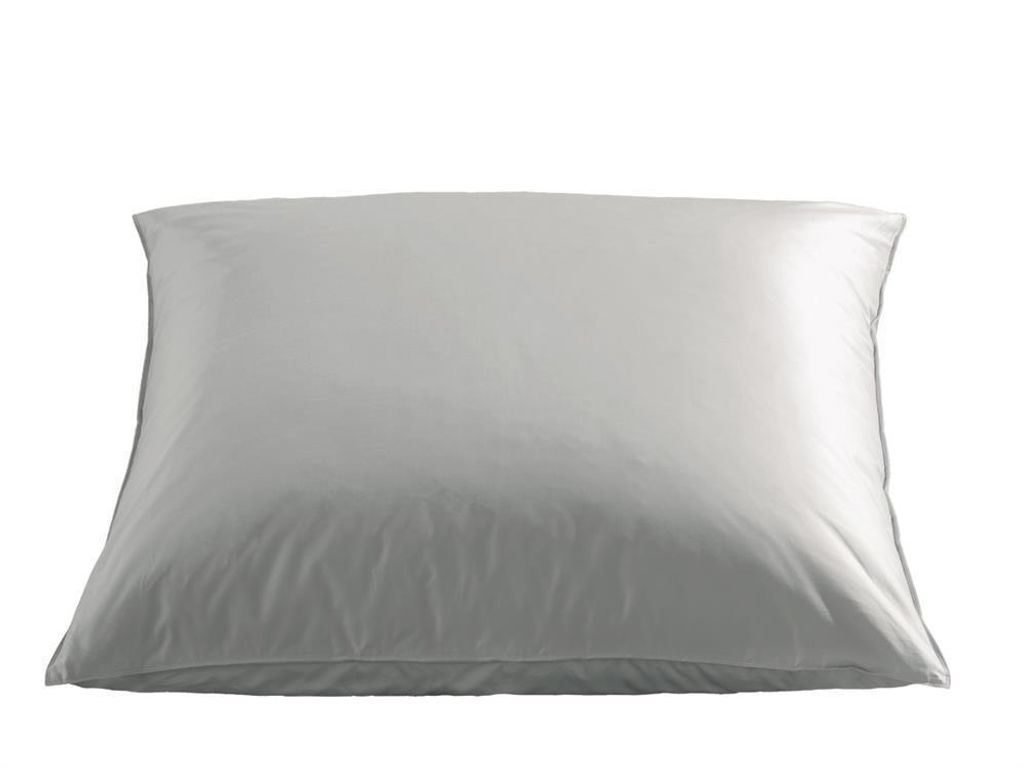 Häussling Moschus Royal Entenfeder und -daunen Kopfkissen soft Größe 80x80 cm silbergrau