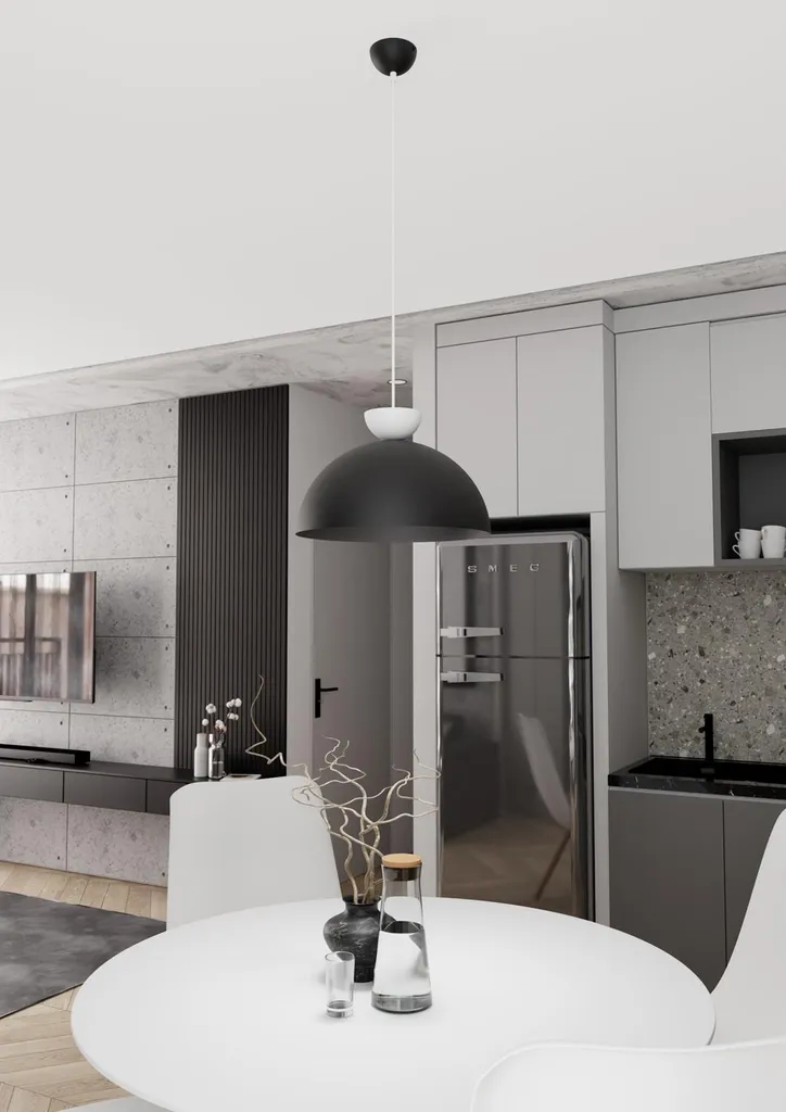Suspension LUNARO Métal : Éclairage Design pour Grands Espaces 140cm - 5
