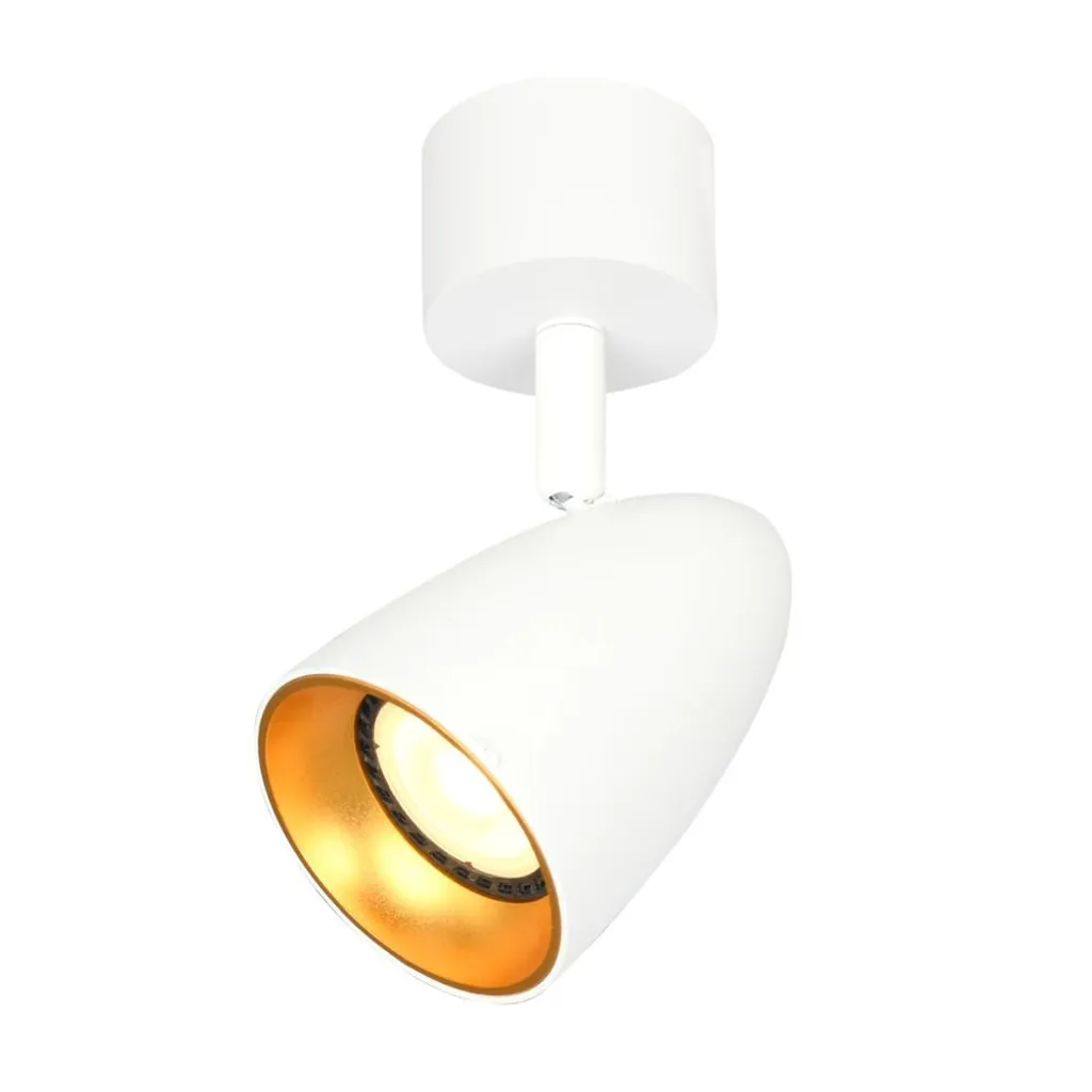 Italux TINO Faretto Bianco Oro Soffitto Ø7cm GU10 Design Moderno