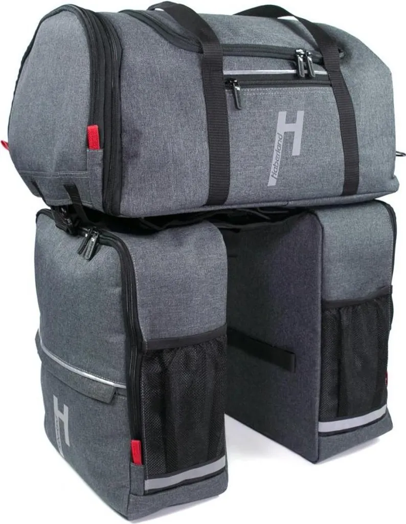Transportez tout à vélo avec la sacoche XXL Haberland double anthracite
