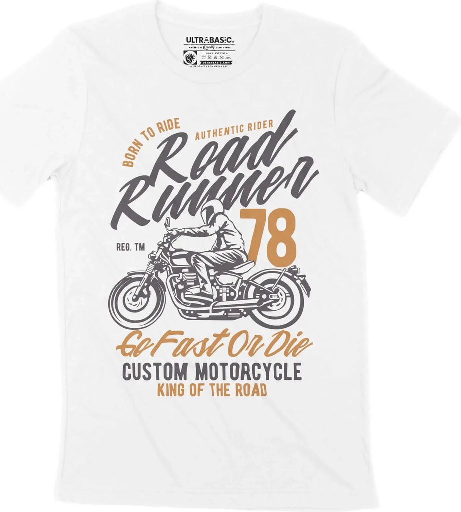 Herren Grafik T-Shirt Vintage Motorrad für Männer - authentischer Fahrer – Vintage Motorcycle For Men - Authentic Rider – Öko-Verantwortlich...