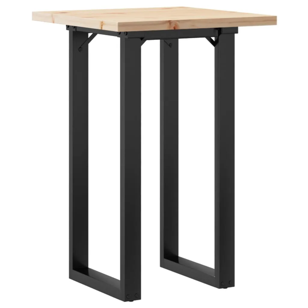 SYFAX Tavolo da Pranzo 50x50x75,5 in Legno Pino e Acciaio - Design Industriale