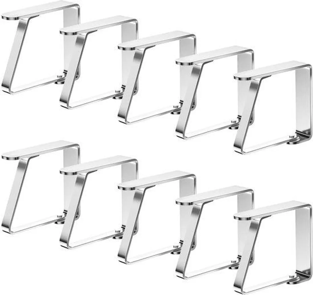 Pince nappe vent lot de 10 inoxydable pour empêcher la nappe de glisser