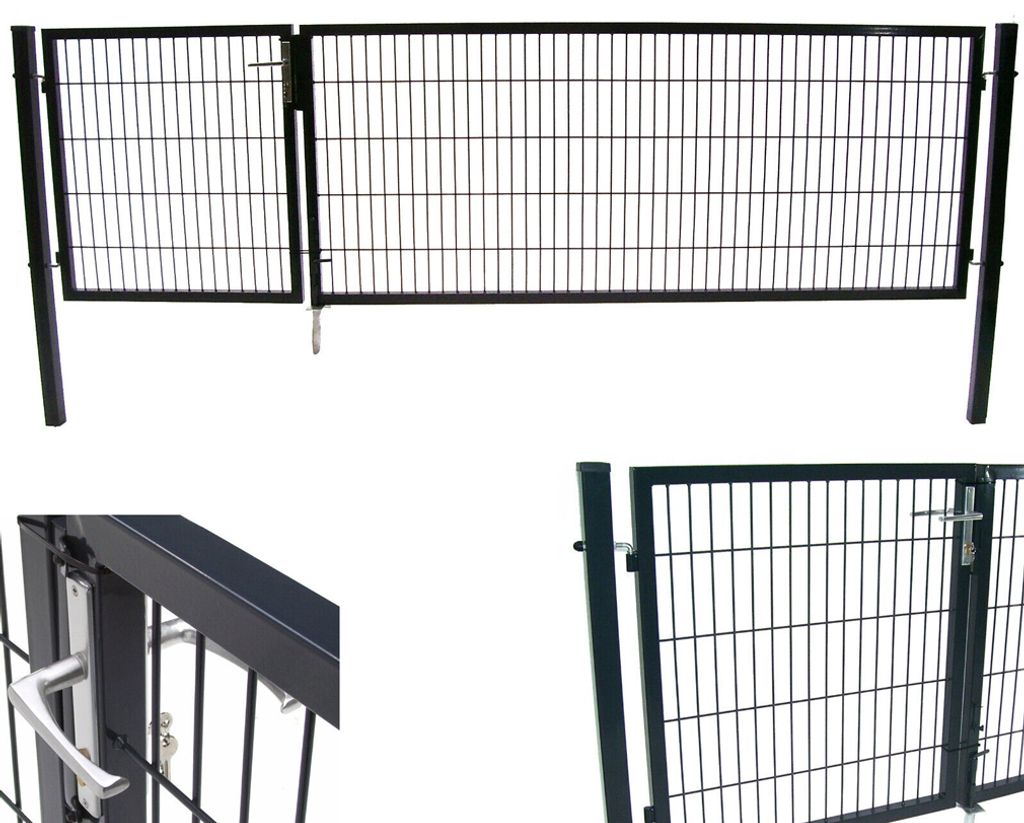 Gartentor Tor Doppelflügeltor 100x350 cm Einfahrtstor 56730 Hoftor