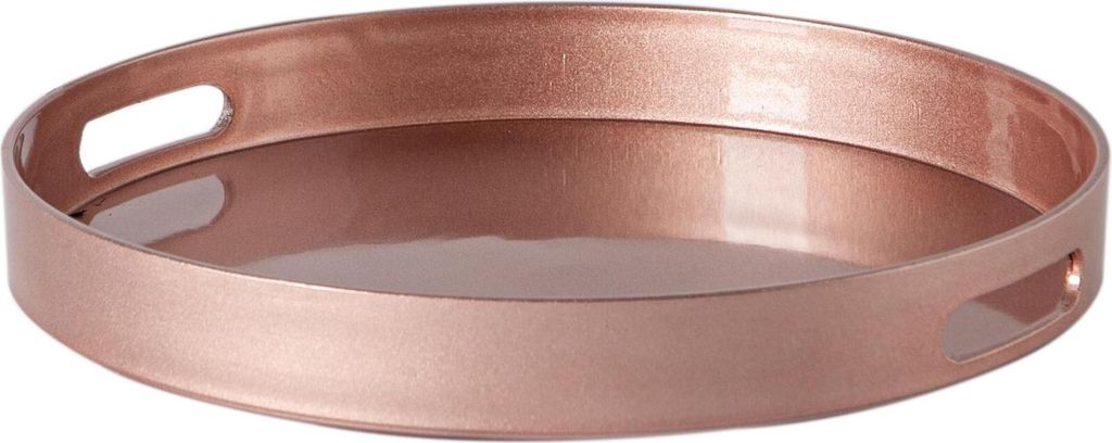 Argon Ta Rund Serviertabletts - Hochzeit Fine Dining Lebensmittel Getränke-Service Platter - 33cm - Rose Gold - Packung mit 6