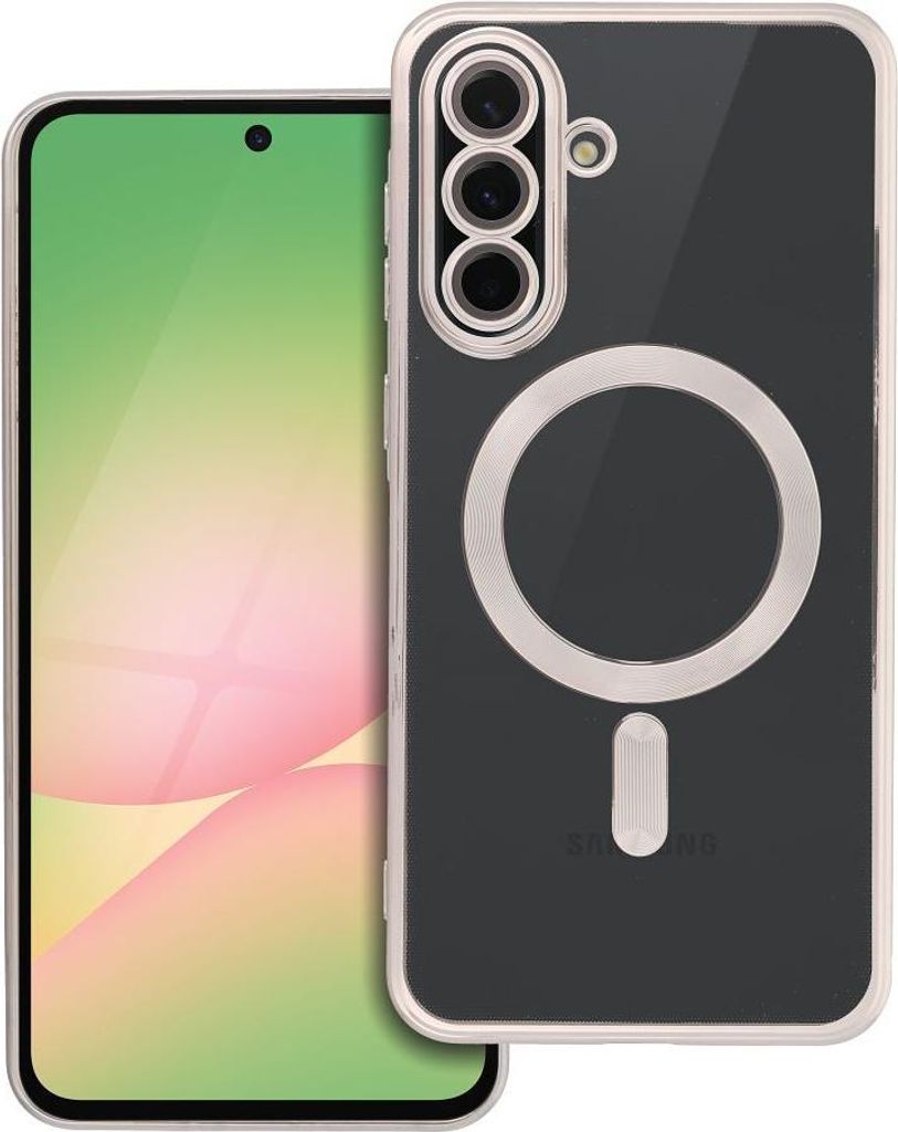 Case passend für Samsung A56 Electro Mag Cover kompatibel mit MagSafe titanium