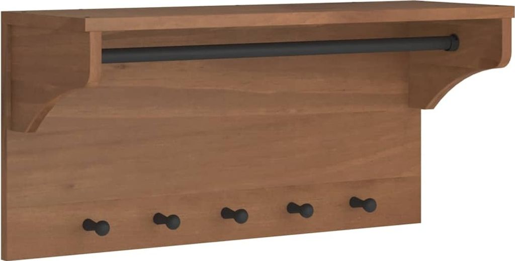 Wandgarderobe SANDNES 87x30x42 cm Massivholz Kiefer