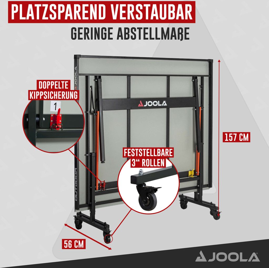 JOOLA Outdoor Tischtennisplatte K200A inkl. Abdeckhülle - Produktbild 8