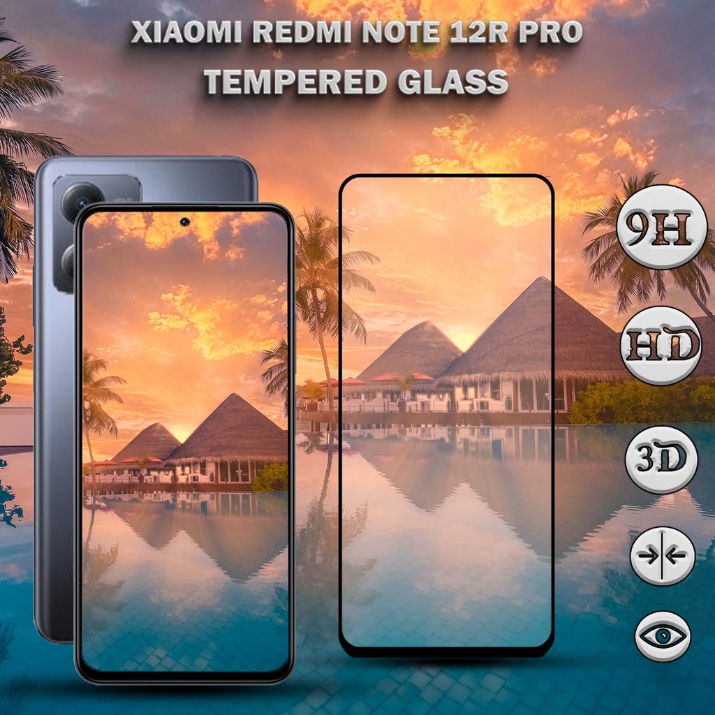 Xiaomi Redmi Note 12R PRO – gehärtetes Glas 9H – 3D-Displayschutz in Superqualität