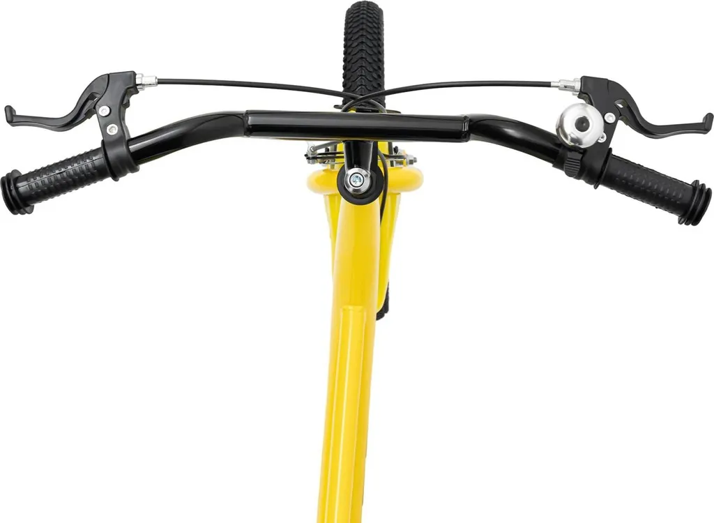 Vélo enfant 16 pouces jaune avec stabilisateurs et cadre acier robuste - 9
