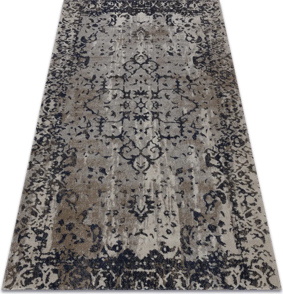 Tapis Tissé Plat Résistant MUNDO E0681 Design Ornemental 160x220 cm