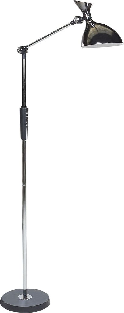 BELIANI LED-Stehlampe Silber Metall und Kunststoff 169 cm Dimmbar CCT Verstellbarer Arm und Schirm Moderne Beleuchtung Bogenlampe Heim Büro