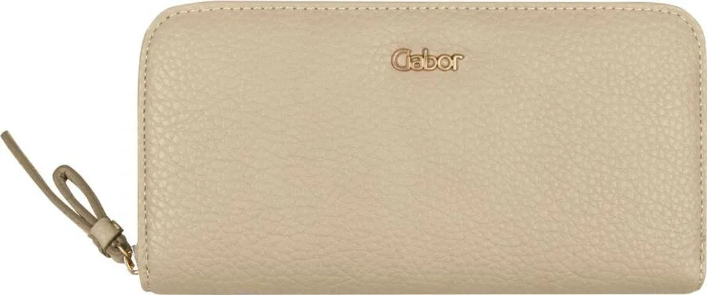 Porte-monnaie Femme Beige Gabor Bags - Grand Portefeuille Long Zippé