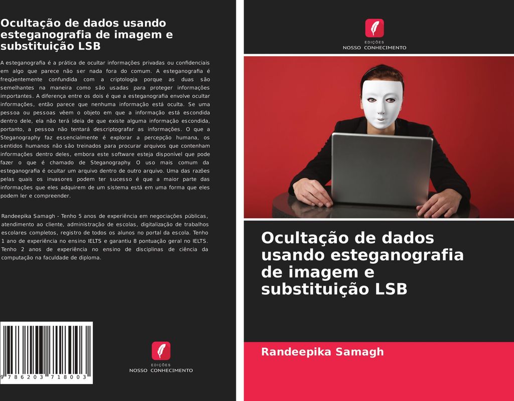 Ocultação de dados usando esteganografia de imagem e substituição LSB