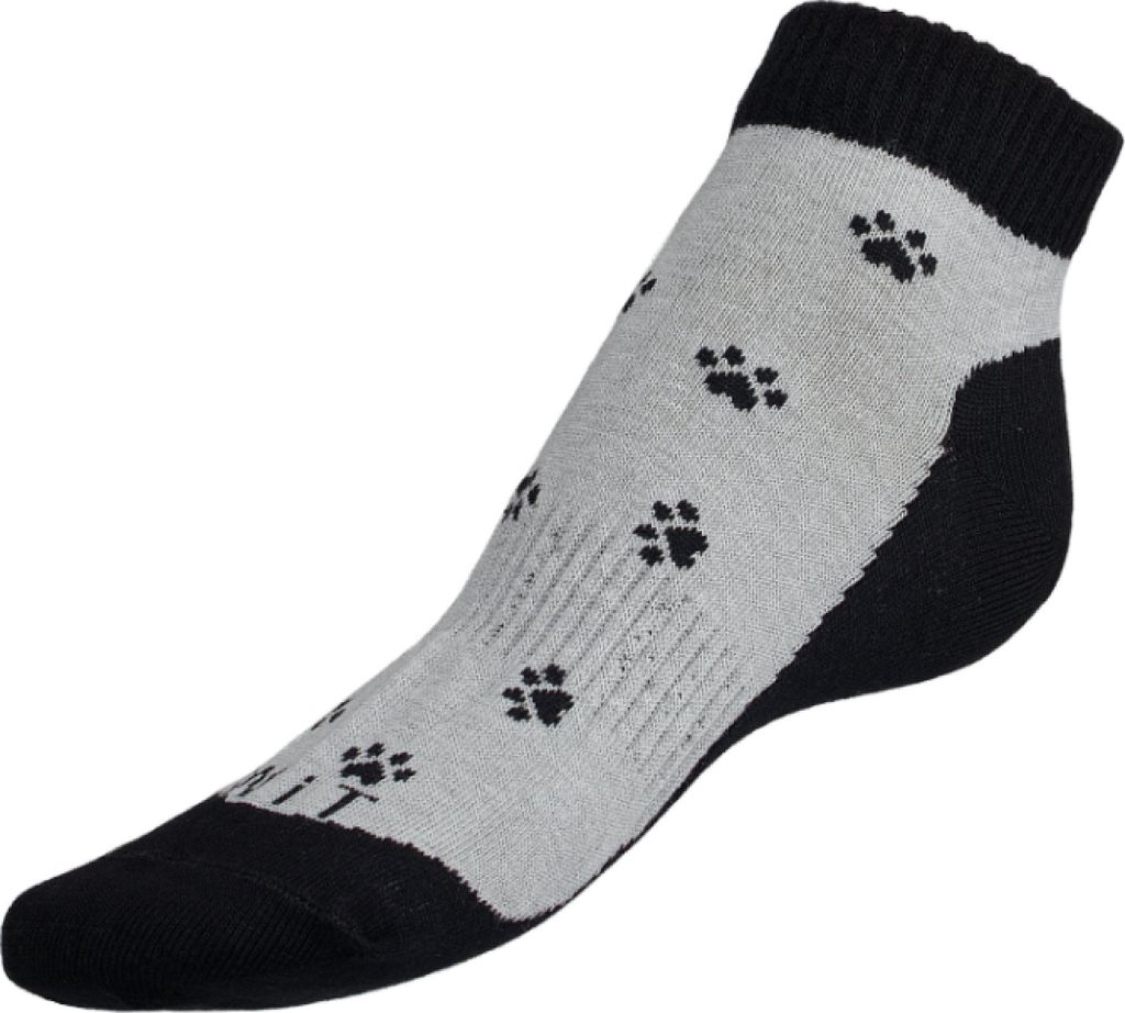 Niedrige Socken Paws Schwarz - 35-38 - Schwarz,Grau