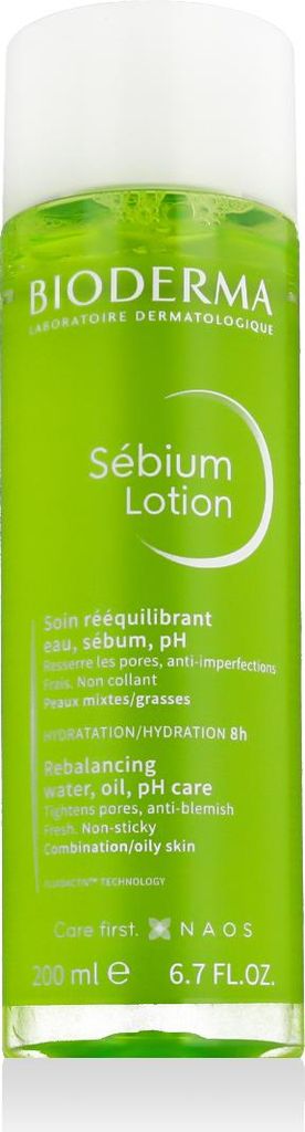 Bioderma Sébium Lotion rééquilibrante eau, huile, pH 200 ml Image du produit 