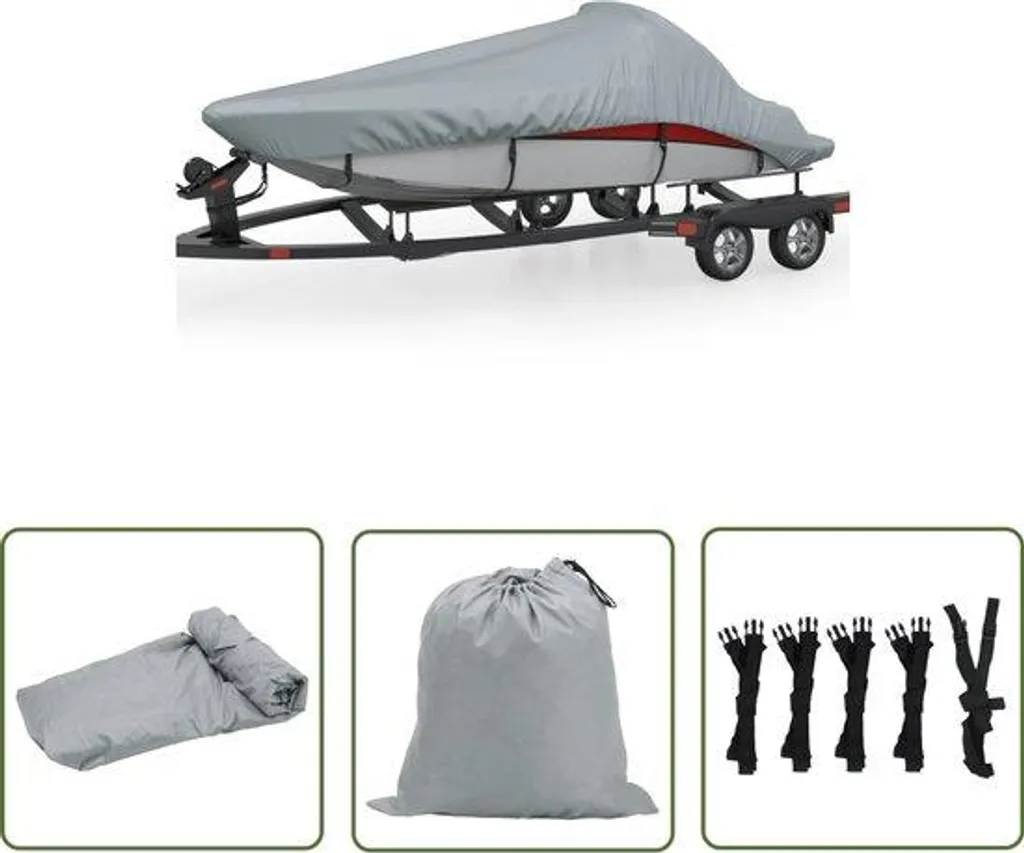 Housse de bateau imperméable 660 cm avec protection UV et bordure élastique