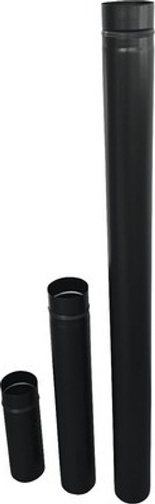 Pellet-Ofenrohr Bertrams Ø 80 mm pulverbeschichtet schwarz Produktbild 