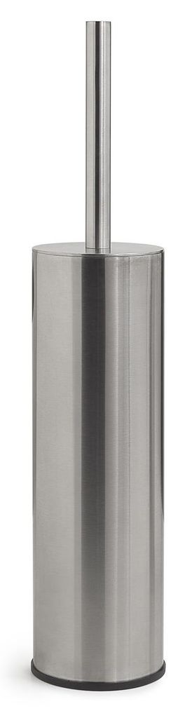 Stand-WC-Bürste aus gebürstetem Edelstahl, Höhe 39,9 cm, synthetische Borsten, kompaktes Design, Loto