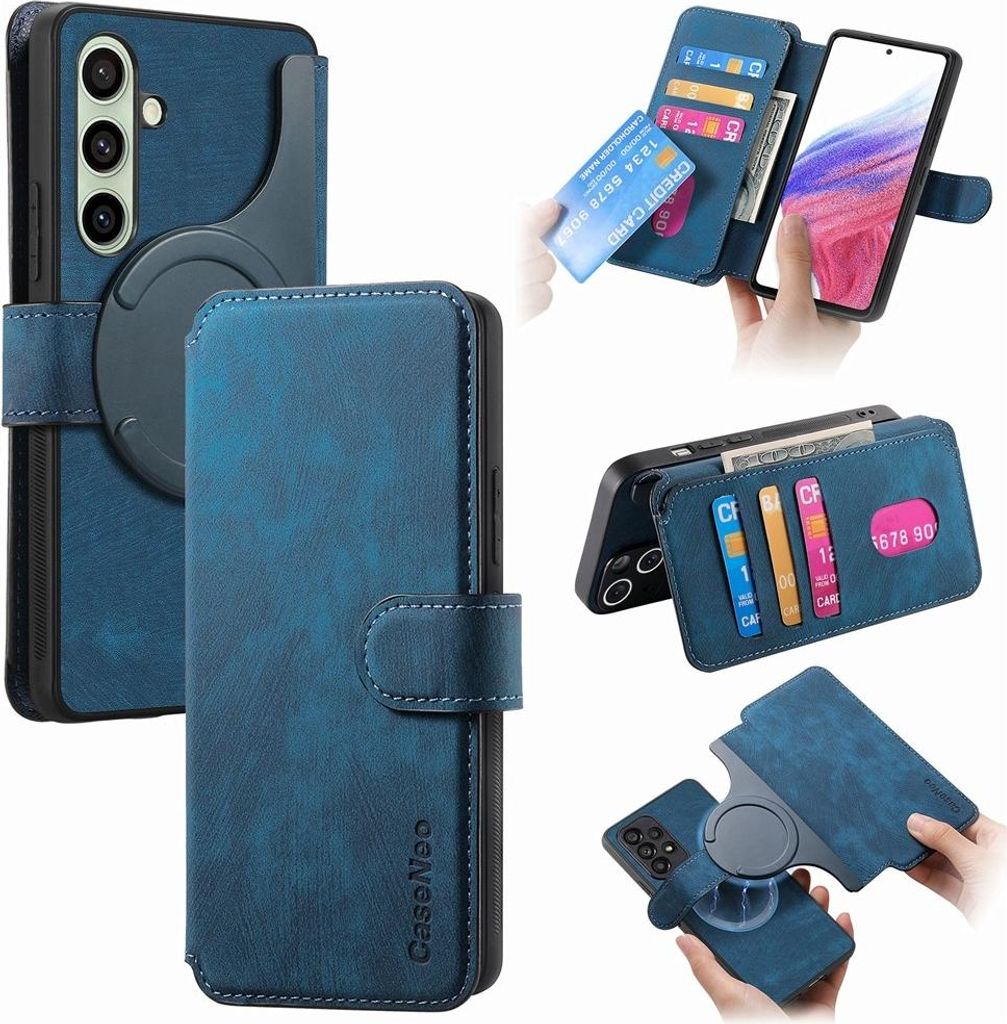Samsung Galaxy S24 FE Hülle - CaseNeo 2-in-1 Klapphülle & Back Cover - Blau