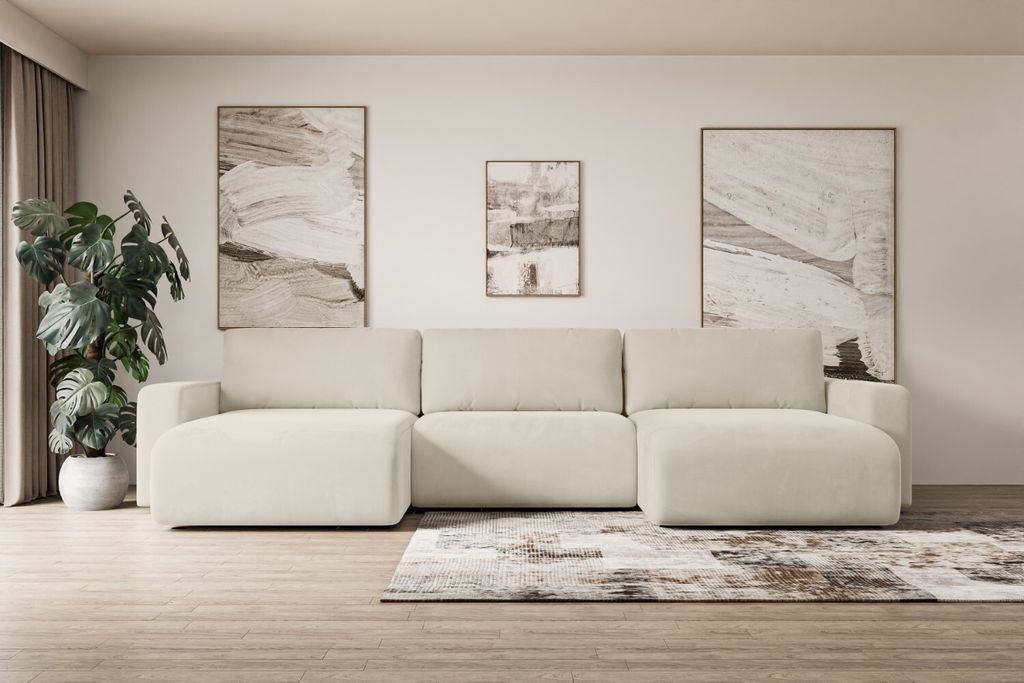ALTDECOR Ecksofa mit Schlaffunktion und Bettkasten Corner Sofa Eckcouch Couch U-Form universal, links/rechts Schlafcouch Ausziehbar Wohnlandschaft ...