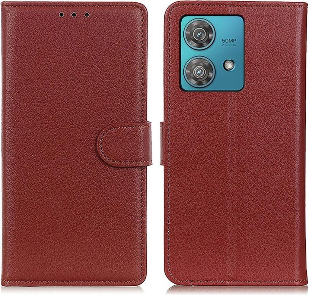 Motorola Edge 40 Neo Hülle - Coverup Klapphülle - Braun
