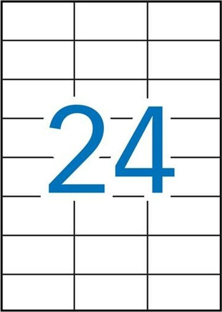 APLI 01273, Weiß, 70 x 37, 2400 Stück(e), 100 Blätter, A4 Produktbild 