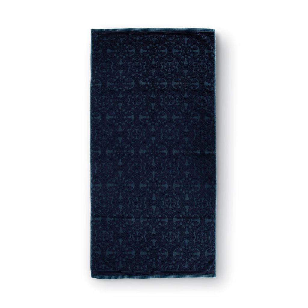 Pip Studio Duschtuch Tile de Pip Farbe Dunkelblau, Größe 70x140
