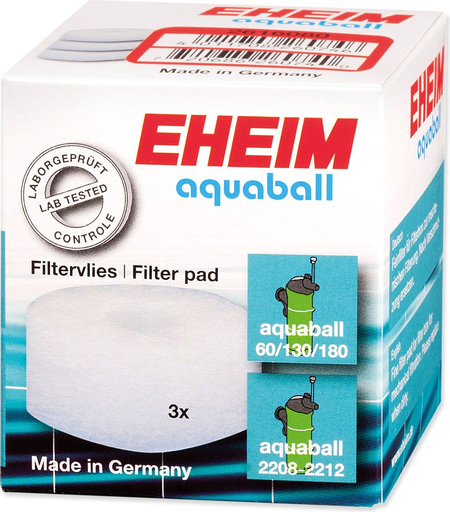 EHEIM Filtervlies für Filterbox Innenfilter 2208 - 2212, aquaball 60 - 180 3 Stück