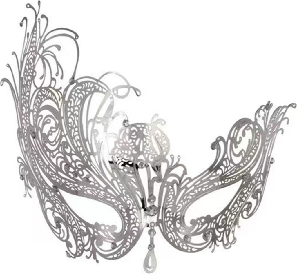 Maskerade-Gesichtskissen, Karnevalsmaske, Kostüm, Metall-Strass, Halloween, Cosplay, Augenkissen für Karneval, Bühne, Partygeschenke