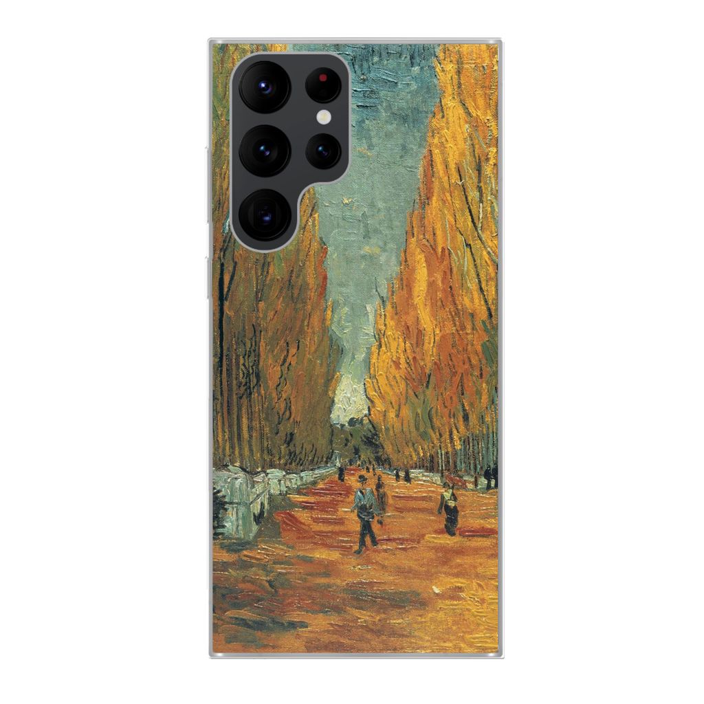 MuchoWow Handyhülle Schutzhülle Hülle für Samsung Galaxy S22 Ultra Elysische Felder - Vincent van Gogh Silikon Softcase Handy Hülle - Abbildung
