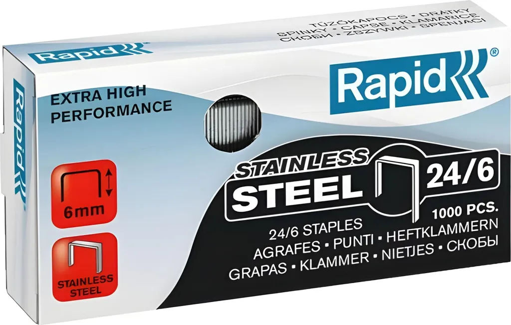 Punti Rapid Super Strong 24/6 per Documenti Professionali - 1000pz