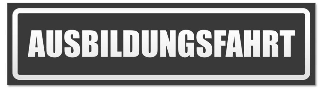 Kiwistar - Autoaufkleber - Dunkelgrau - 60 x 16 cm - Ausbildungsfahrt invertiert - Hinweis Aufkleber Sticker für Auto, Kfz, Fahrrad, PKW, LKW