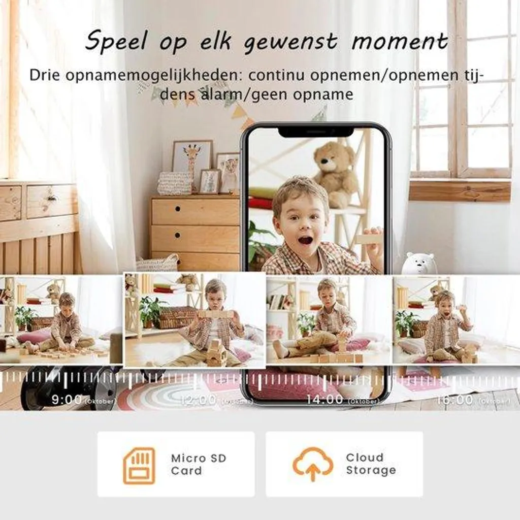 Caméra Surveillance Wi-Fi 360 Full HD 1080p avec vision nocturne et audio