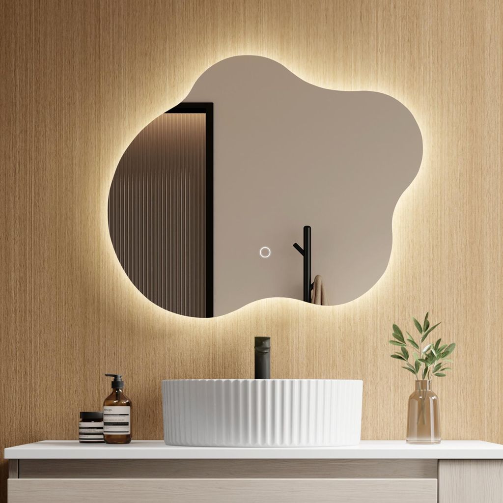 Lustro łazienkowe EMKE LED 60 x 50 cm – zapobiegające Zdjęcie produktu 