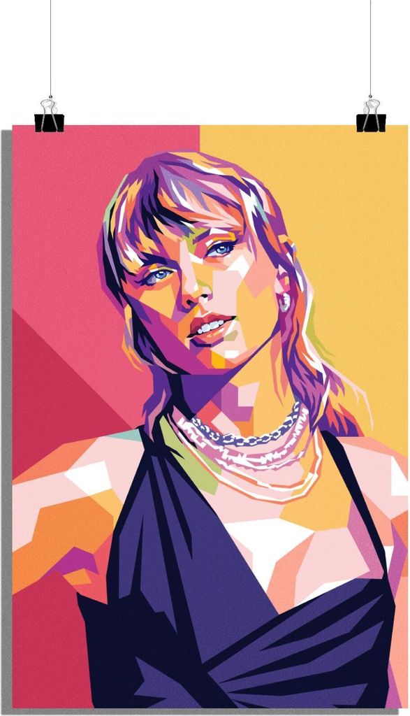 Taylor Swift Poster - Musik Poster - Pinkes Poster - Musik-Ikone Poster - Pop Art Poster - 51x71cm - Perfekt zum Einrahmen