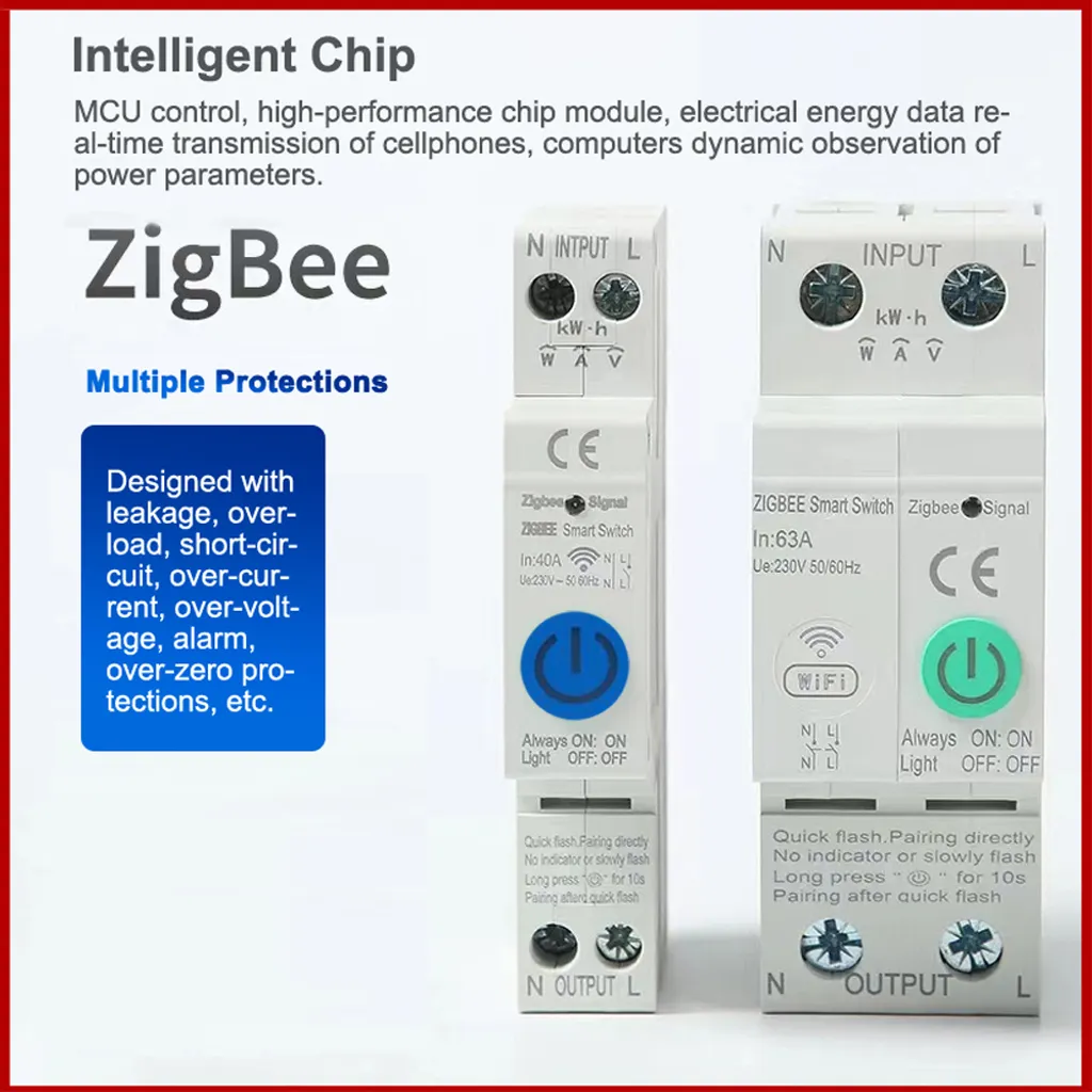 Disjoncteur Zigbee avec commande vocale et programmation horaire mobile