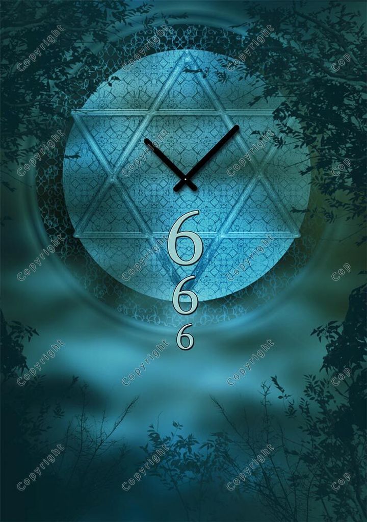 4430 Dixtime Designer Wanduhr, Wanduhren, Moderne Wohnraumuhr 35cm x 50cm