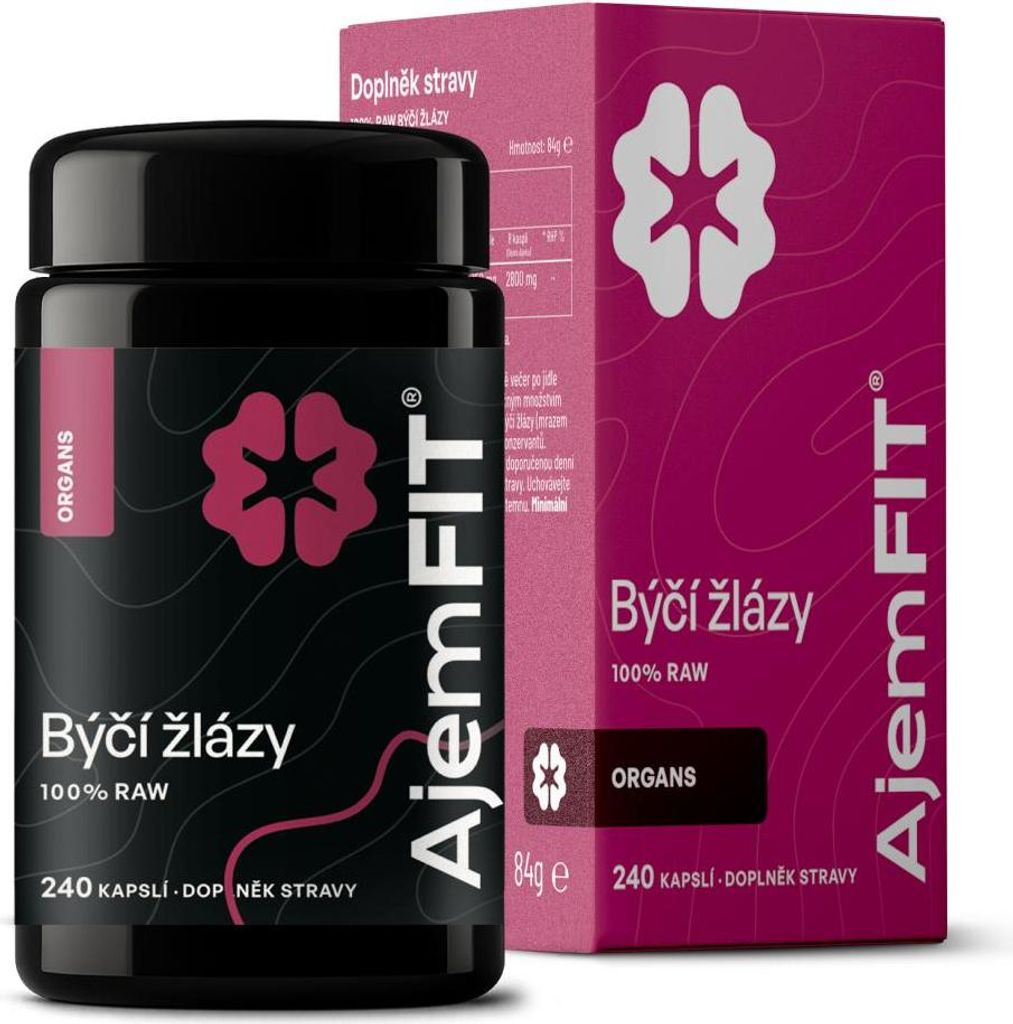AjemFIT Rohe Rinderdrüsen – 80/240 Kapseln, Rinderdrüsen – Produktbild 