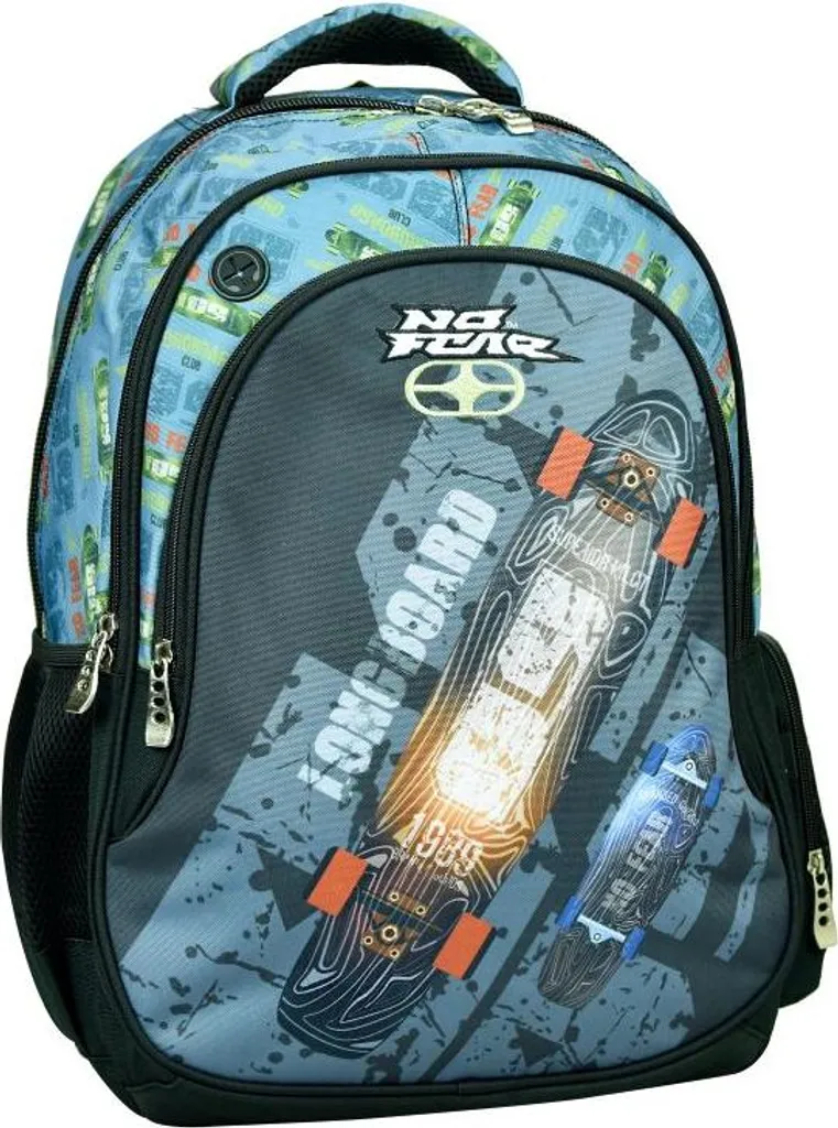 Zaino No Fear Longboard: Accessorio Street-Couture per la Scuola